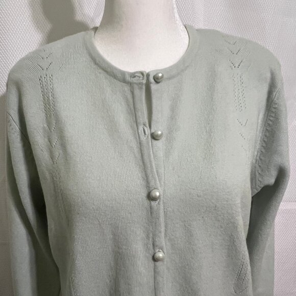 Koret Petite Pearl Button Vintage Cardigan - Picture 5 of 15